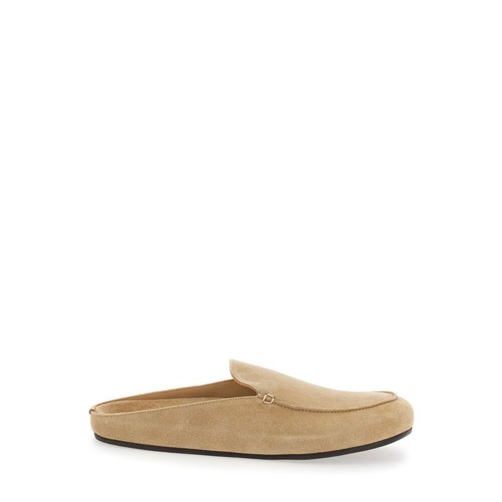 Vinny's Men Mule 'Camoscio' Beige With Rounded Toe In Suede For Women
